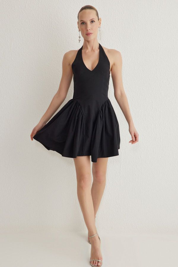 Trendyol Trendyol Black A-Line Poplin Woven Dress