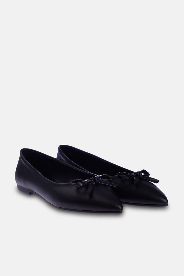 Trendyol Trendyol Black Bow Pointed Toe Women's Ballerina