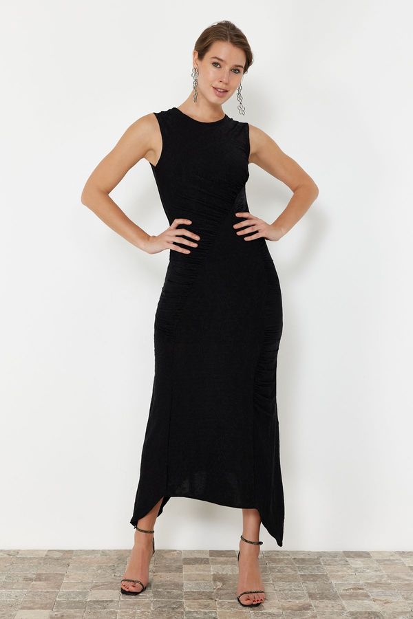 Trendyol Trendyol Black Fitted Woven Evening Dress