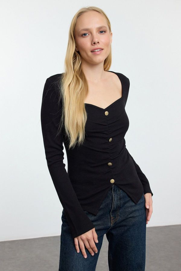 Trendyol Trendyol Black Knitted Blouse