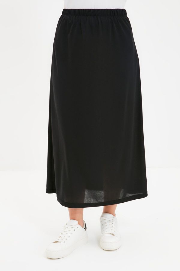 Trendyol Trendyol Black Knitted Undershirt Lining Skirt