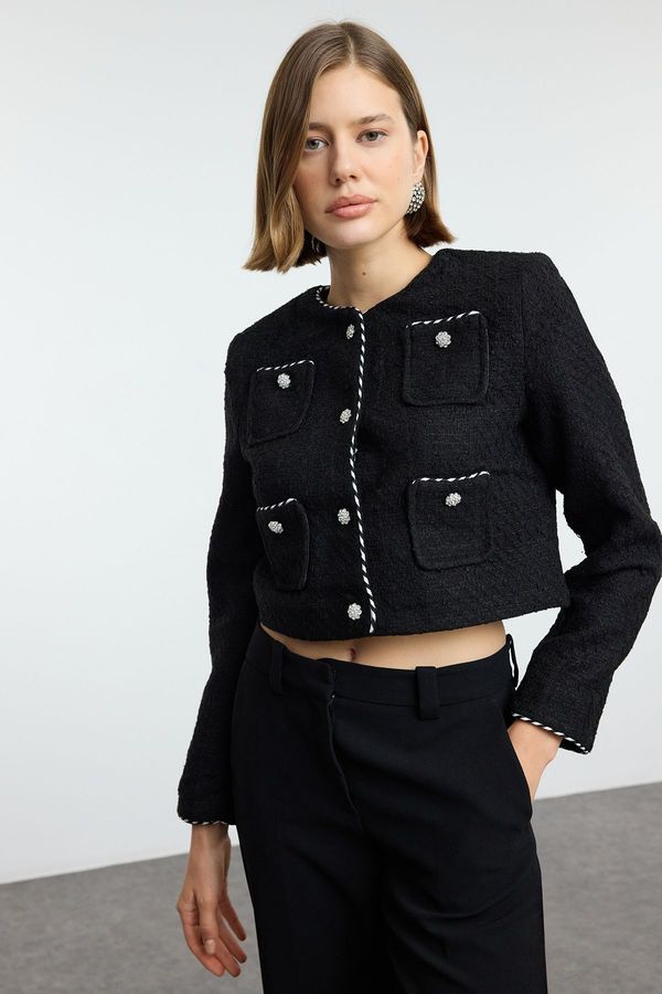 Trendyol Trendyol Black Limited Edition Crop Jacket