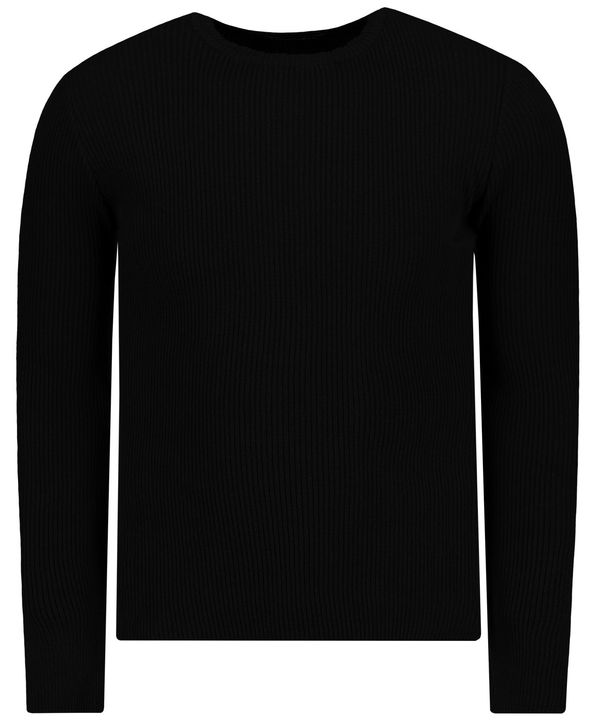 Trendyol Trendyol Black Men's Fitted Slim Fit Crew Neck Basic Sweater