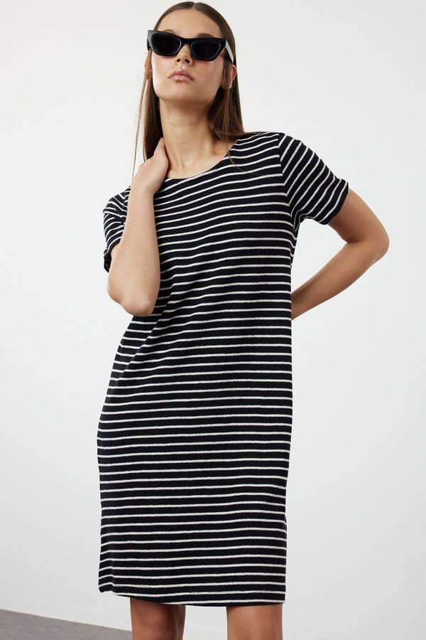 Trendyol Trendyol Black Mini Knitwear Striped Dress