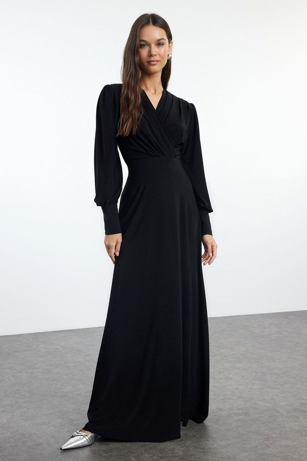 Trendyol Trendyol Black Plain Maxi Knit Dress