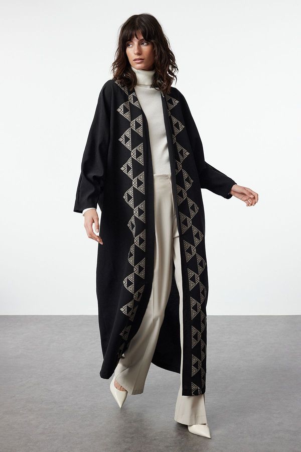 Trendyol Trendyol Black Printed Woven Cap & Abaya & Abaya