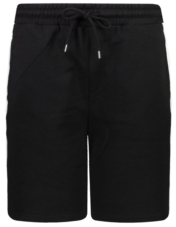 Trendyol Trendyol Black Regular Cut Medium Length Elastic Waist Lace Up Color Paneled Shorts