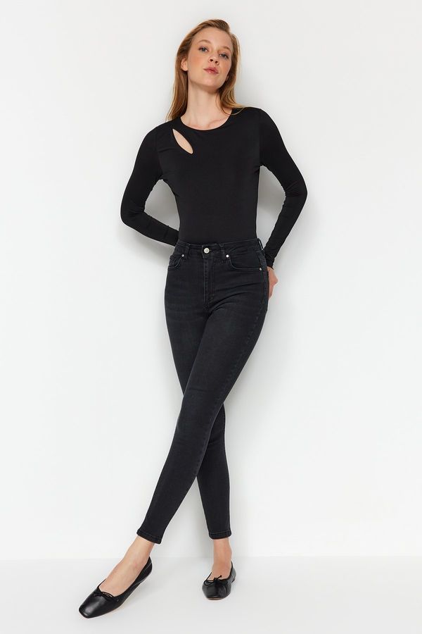 Trendyol Trendyol Black Shaper Effect visok pas Skinny Jeans