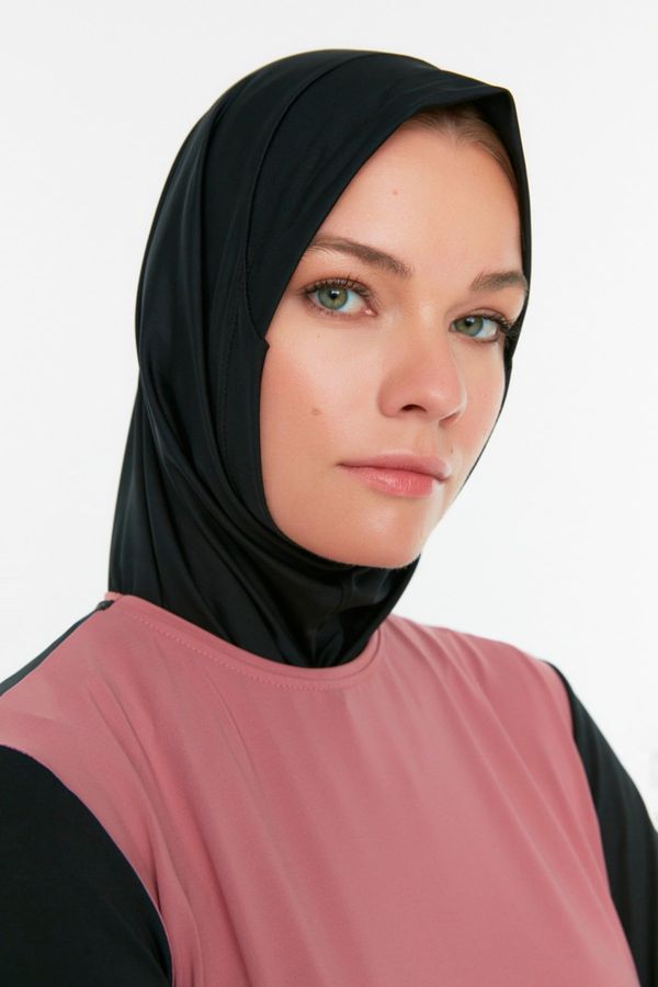 Trendyol Trendyol Black Shawl Look Woven Bonnet