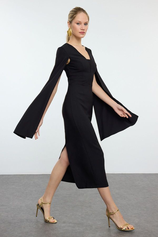 Trendyol Trendyol Black Sleeve Detailed Woven Dress