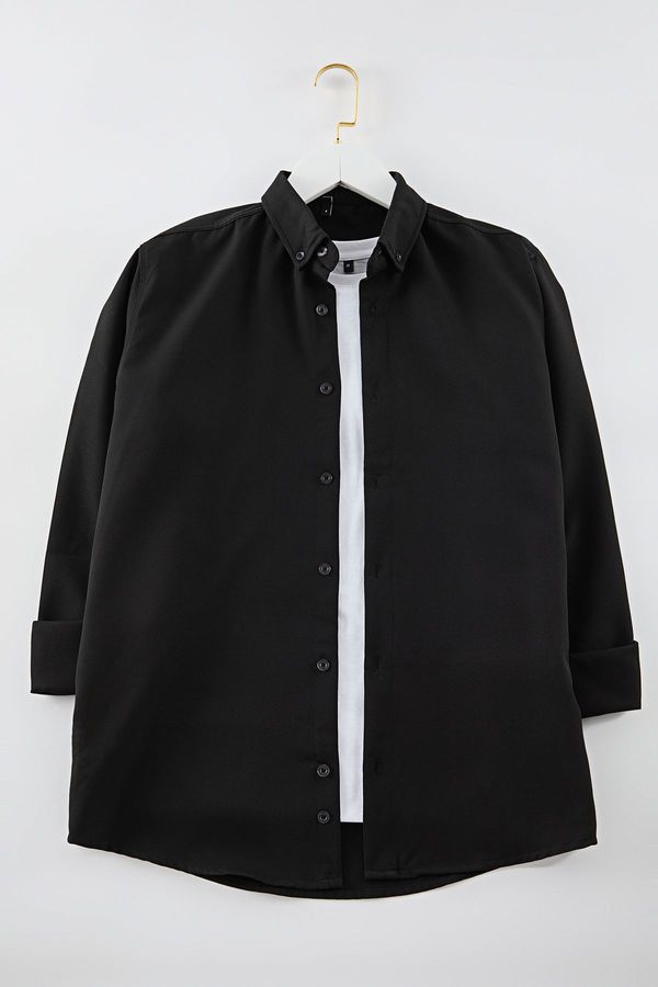 Trendyol Trendyol Black Slim Fit Woven Shirt