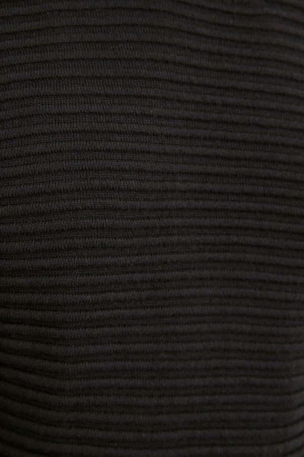 Trendyol Trendyol Black Slim Half Turtleneck Textured Knitwear Sweater