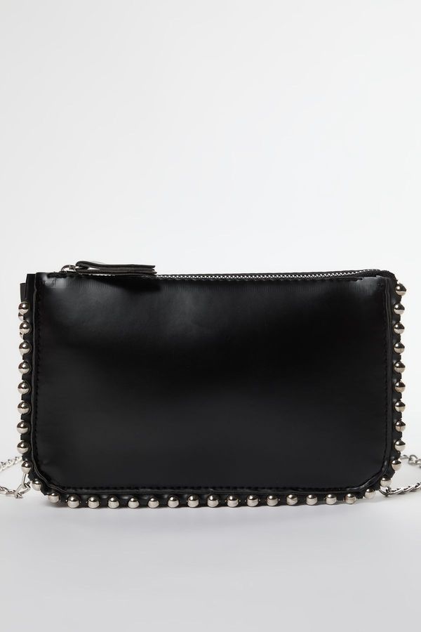 Trendyol Trendyol Black Studded Crossbody Women's Wallet Bag