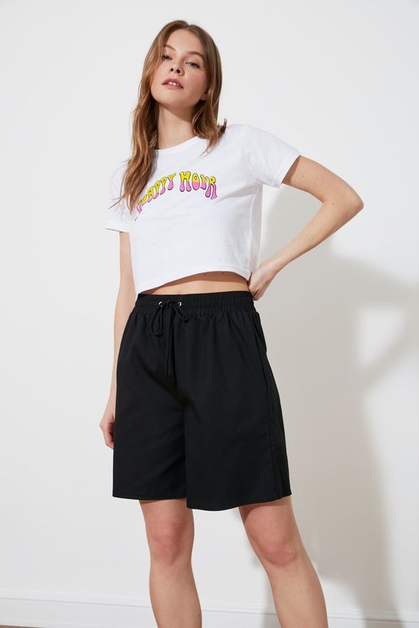 Trendyol Trendyol Black Tie Shorts & Bermuda