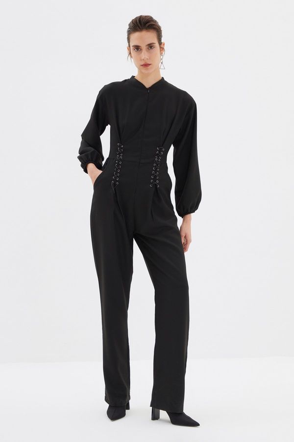 Trendyol Trendyol Black Waist Detailed Jumpsuit