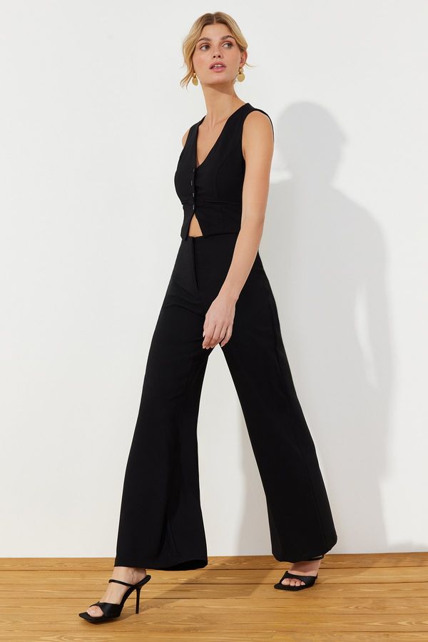 Trendyol Trendyol Black Wide Leg Woven Jumpsuit