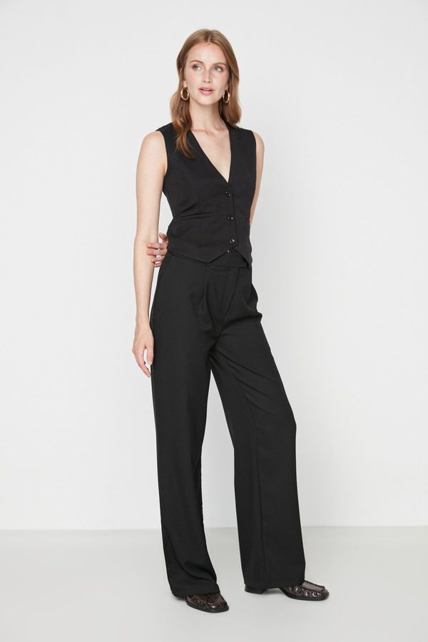 Trendyol Trendyol Black Wide Leg Woven Trousers