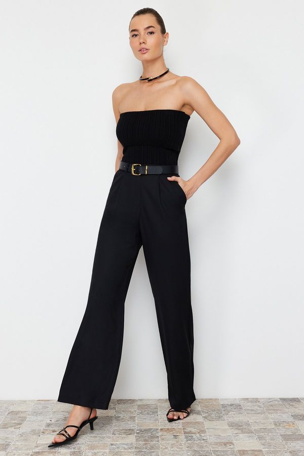 Trendyol Trendyol Black Wide Leg/Wide Leg Woven Pants