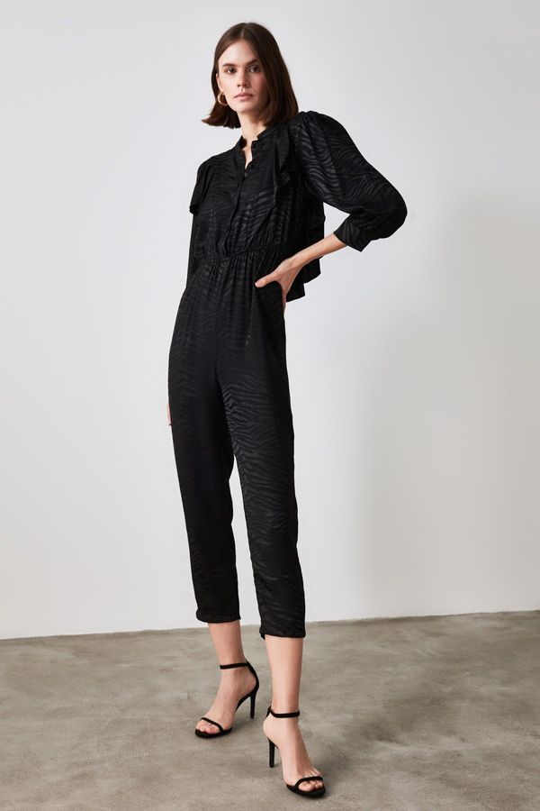 Trendyol Trendyol Black Zebra Pattern Jumpsuit