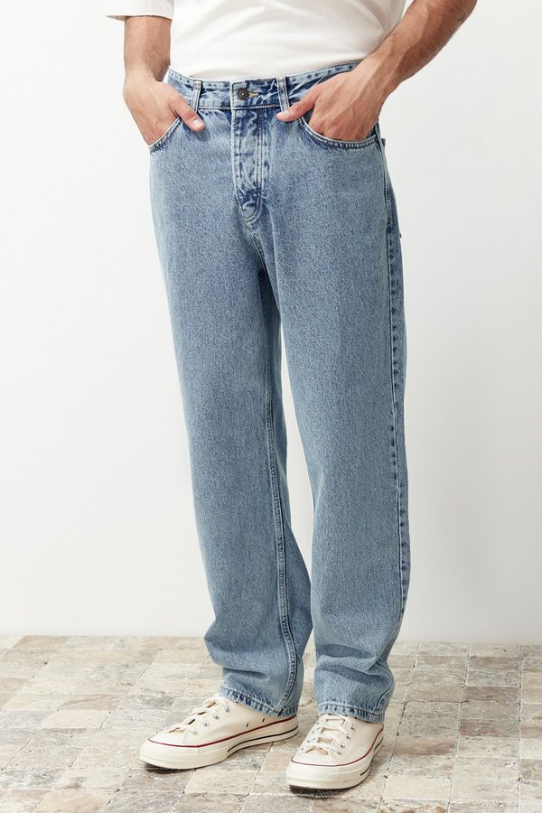 Trendyol Trendyol Blue Baggy Fit Jeans Loose Denim Trousers