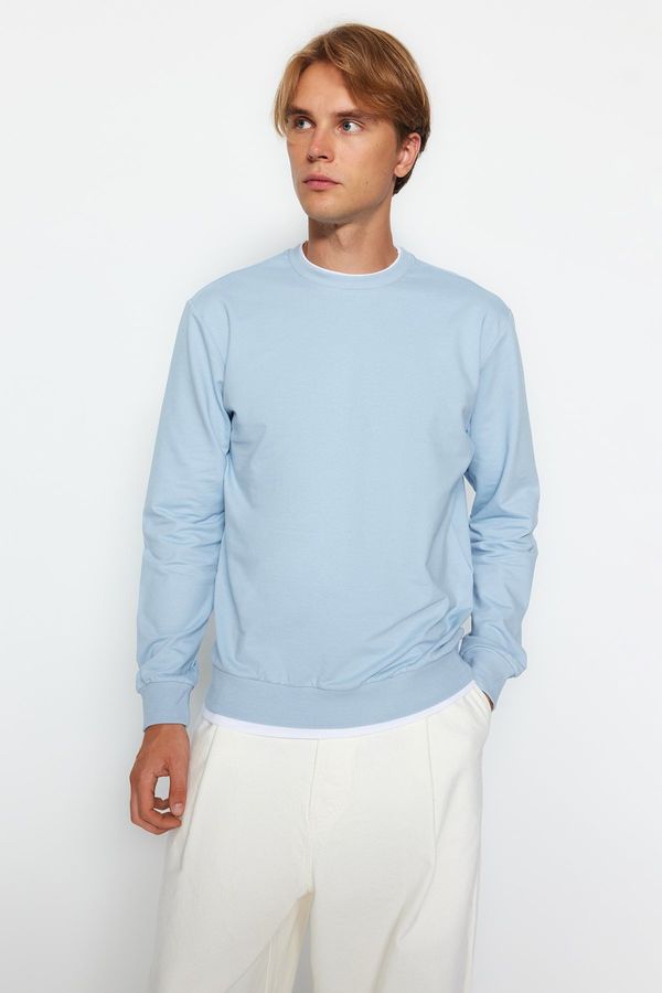 Trendyol Trendyol Blue Basic Regular/Normal Fit Sweatshirt