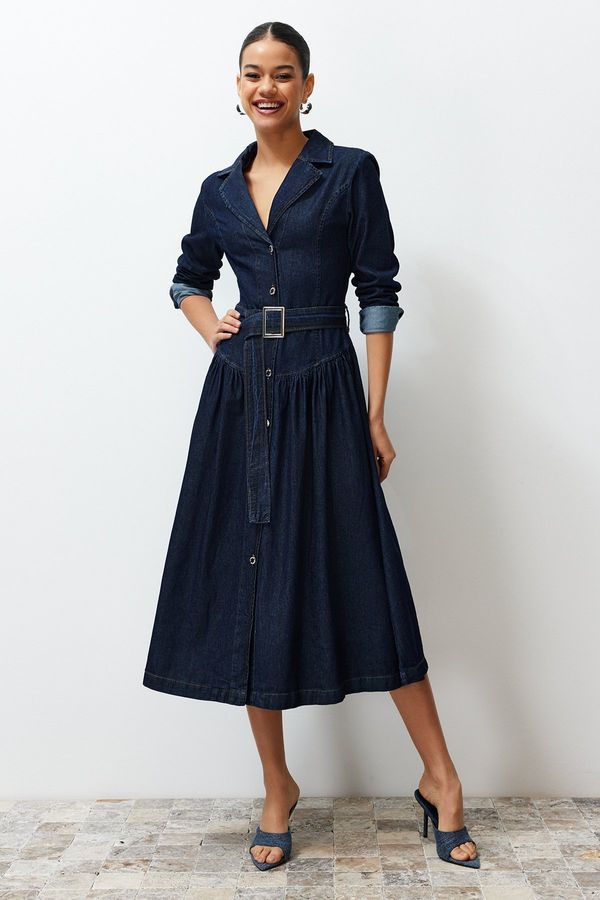 Trendyol Trendyol Blue Denim Maxi Dress