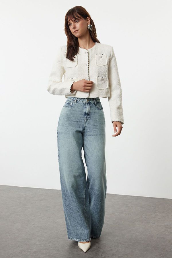 Trendyol Trendyol Blue High Waist Extra Wide Leg Palazzo Jeans