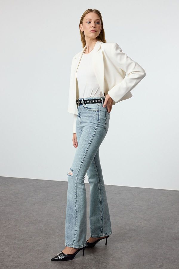 Trendyol Trendyol Blue High Waist Flare Jeans