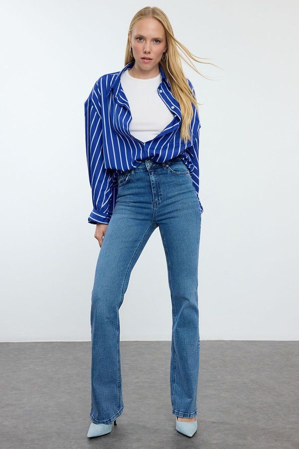 Trendyol Trendyol Blue High Waist Flare Jeans