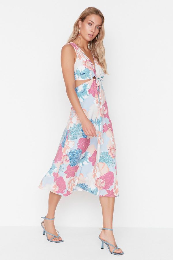 Trendyol Trendyol Blue izrežite podrobno obleko