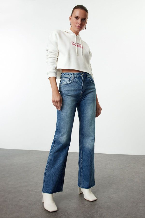 Trendyol Trendyol Blue More Sustainable High Waist Wide Leg Jeans