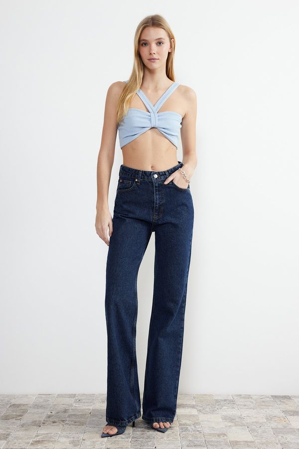 Trendyol Trendyol Blue More Sustainable High Waist Wide Leg Jeans