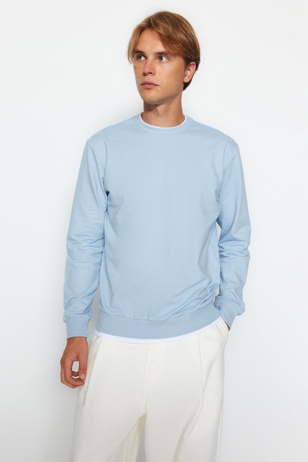 Trendyol Trendyol Blue Regular Cut Sweatshirt