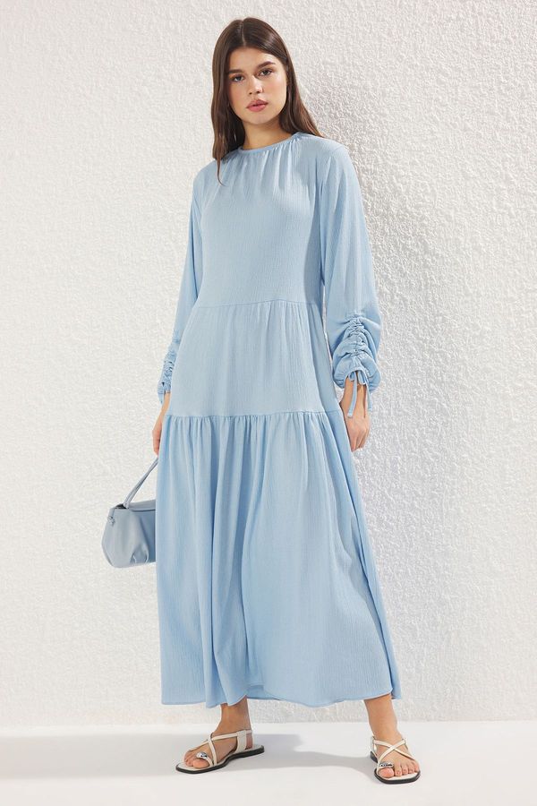 Trendyol Trendyol Blue Sleeve Detailed Knitted Dress