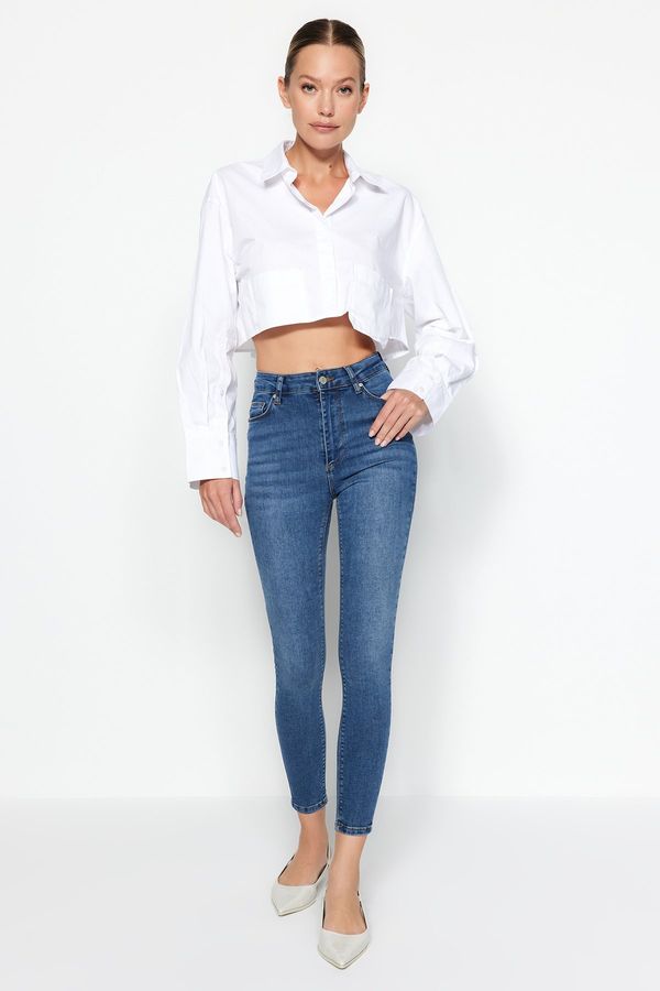 Trendyol Trendyol Blue visok pas Skinny Jeans