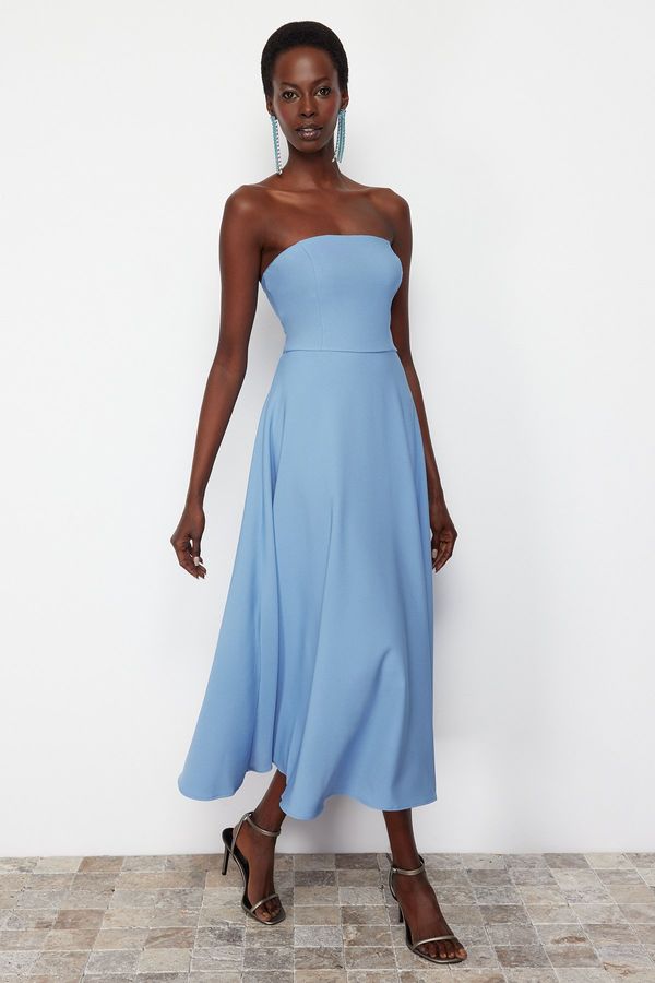 Trendyol Trendyol Blue Waist Drop/Skater Woven Dress