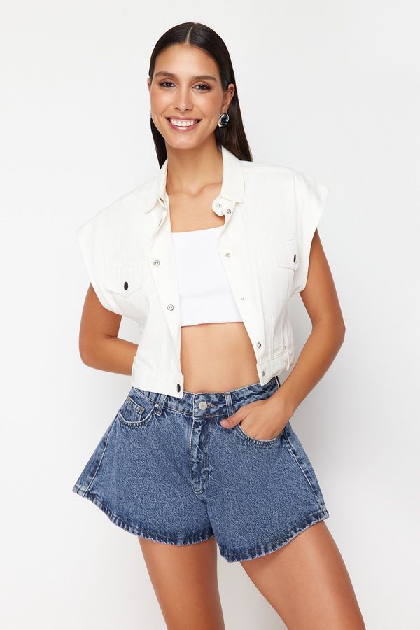 Trendyol Trendyol Blue Wide Leg Denim Shorts