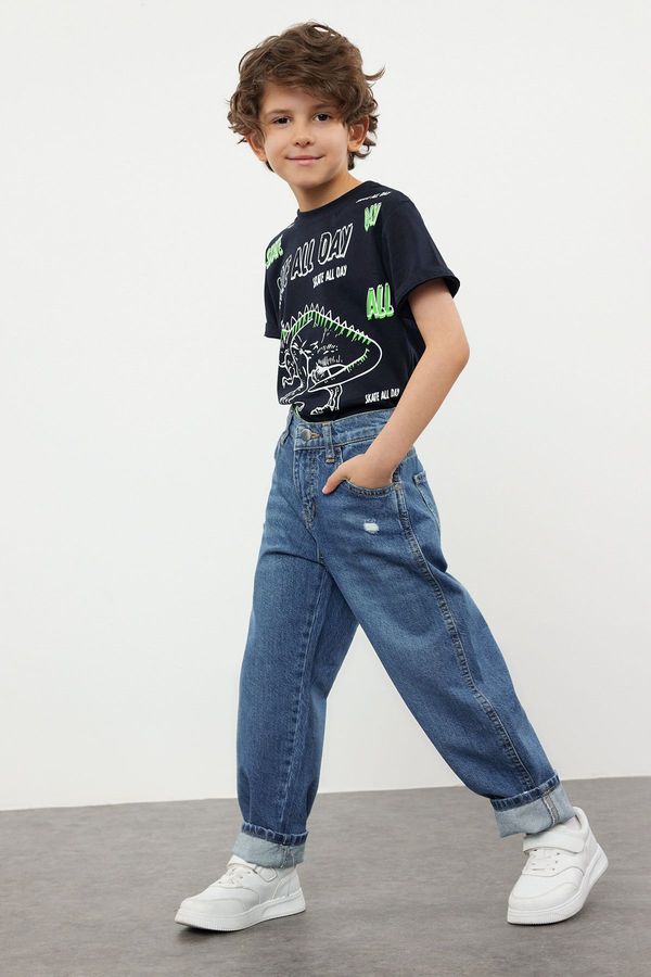 Trendyol Trendyol Boy's Dark Blue Regular Denim Trousers Jean