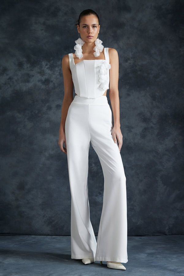 Trendyol Trendyol Bridal Ecru Woven Trousers