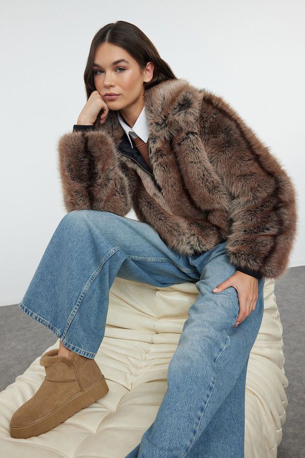 Trendyol Trendyol Brown Fur Coat