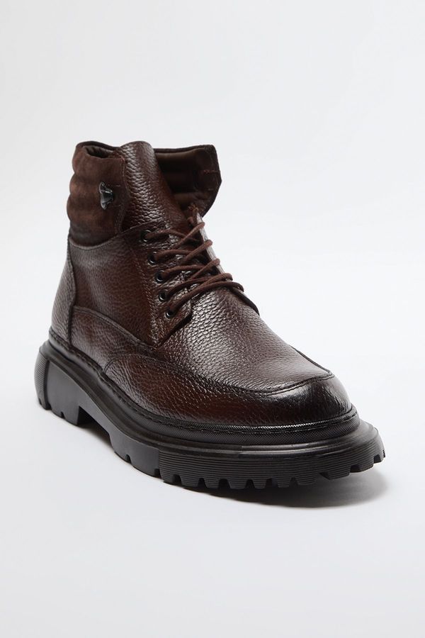 Trendyol Trendyol Brown Laced Genuine Leather Men's Boots