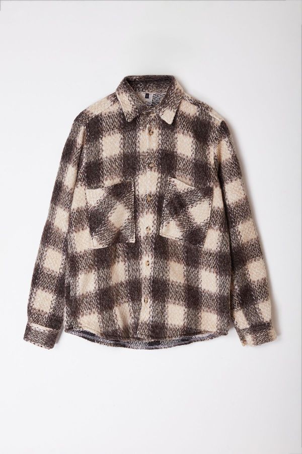 Trendyol Trendyol Brown Regular Fit Thick Winter Lumberjack Shirt