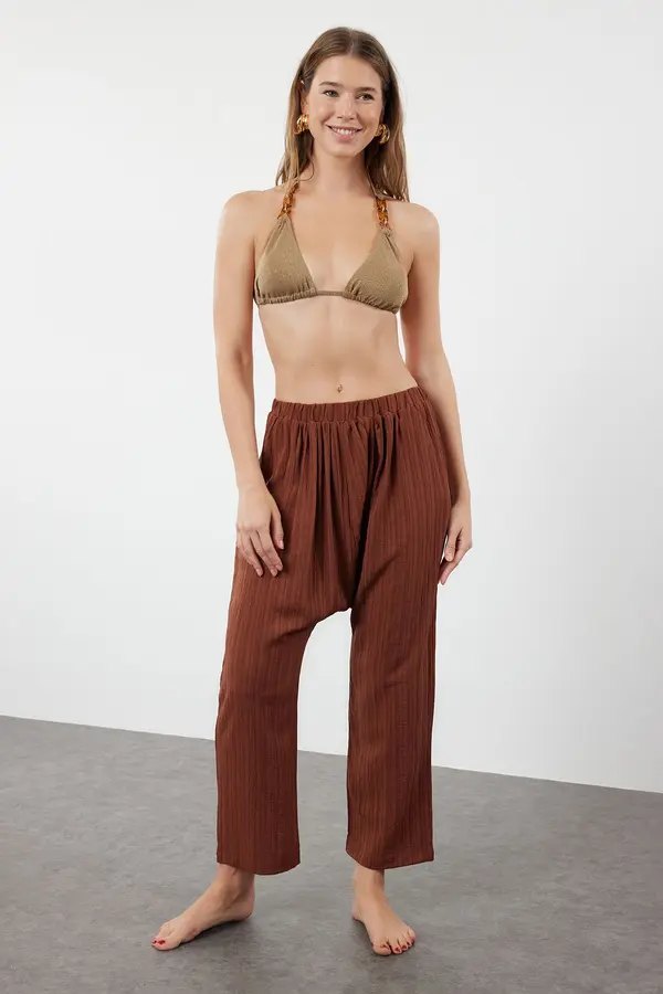Trendyol Trendyol Brown Woven Shalwar Beach Pants