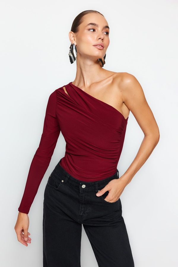 Trendyol Trendyol Burgundy Window/Cut Out Detailed Bodysuit