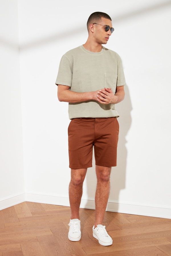 Trendyol Trendyol Camel Men's Slim Fit Chino Shorts & Bermuda