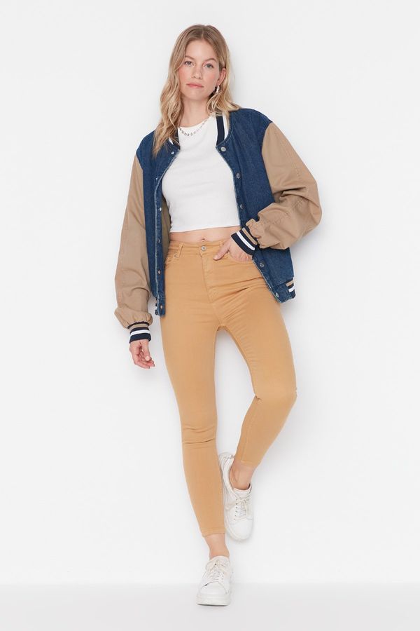 Trendyol Trendyol Camel visok pas Skinny Jeans