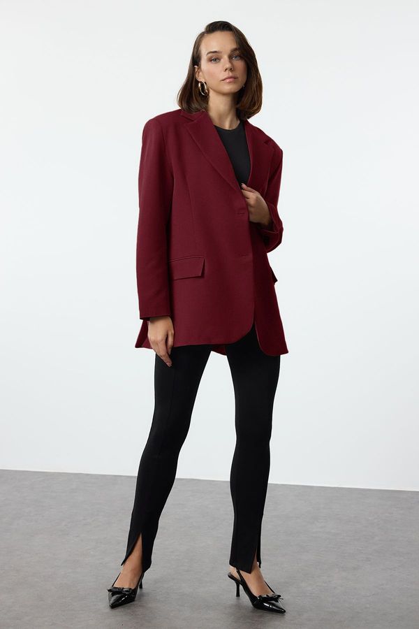 Trendyol Trendyol Claret Red Extra Oversize Blazer Jacket