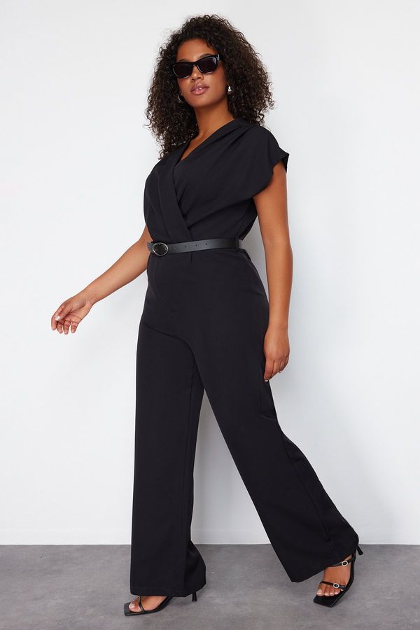 Trendyol Trendyol Curve Black Belted Woven Overalls