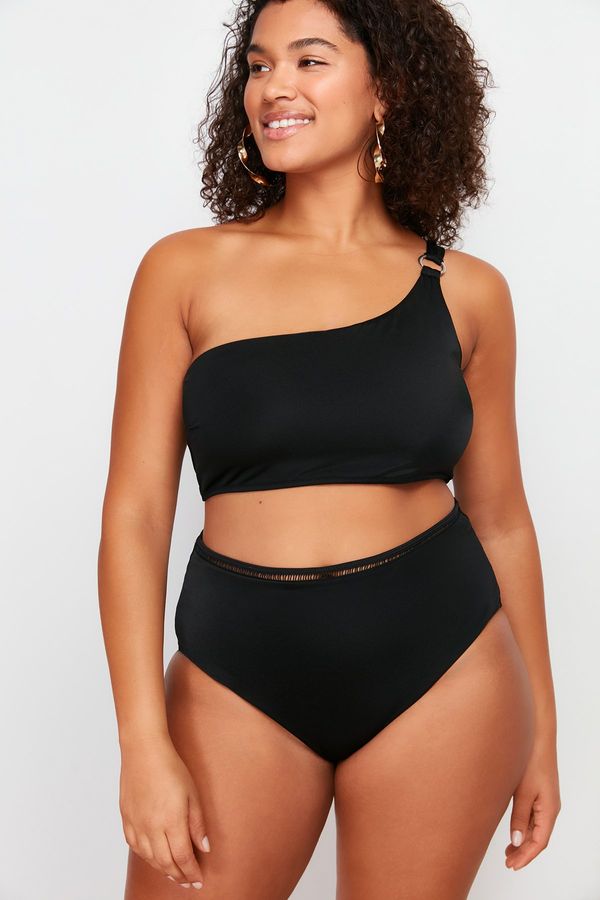 Trendyol Trendyol Curve Black High Waist Bikini Bottom