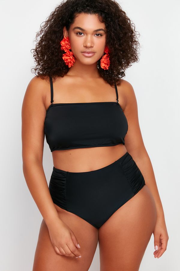 Trendyol Trendyol Curve Black High Waist Compression Bikini Bottom